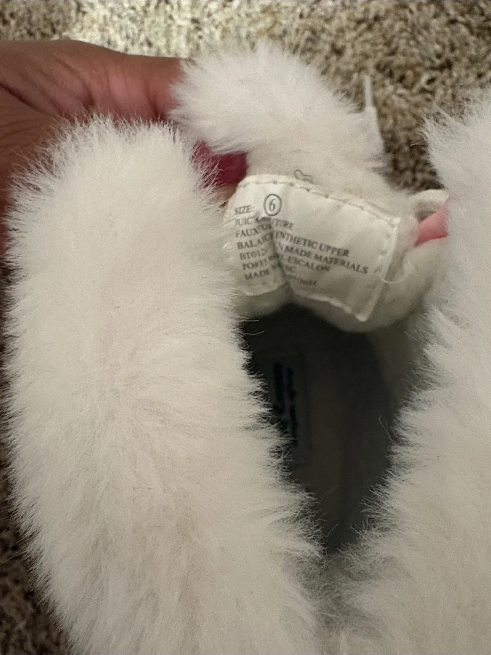 Juicy Couture Pink and Gray Kids Snow Boots with Faux Fur Trim